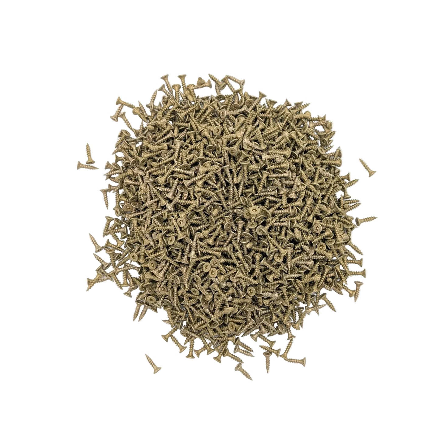 A pile of 5 lbs or 1800 bronze torx-head screws.