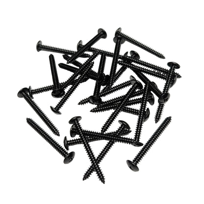 30 Black 2-in Truss-Head Bracket Screws on a white background