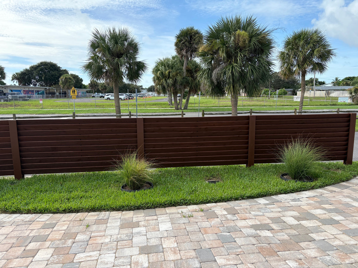 Louvered Front Yard Fence
