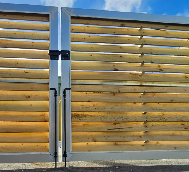 Louvered Dumpster Gate
