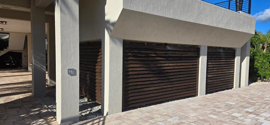 Louvered Wall Under Deck