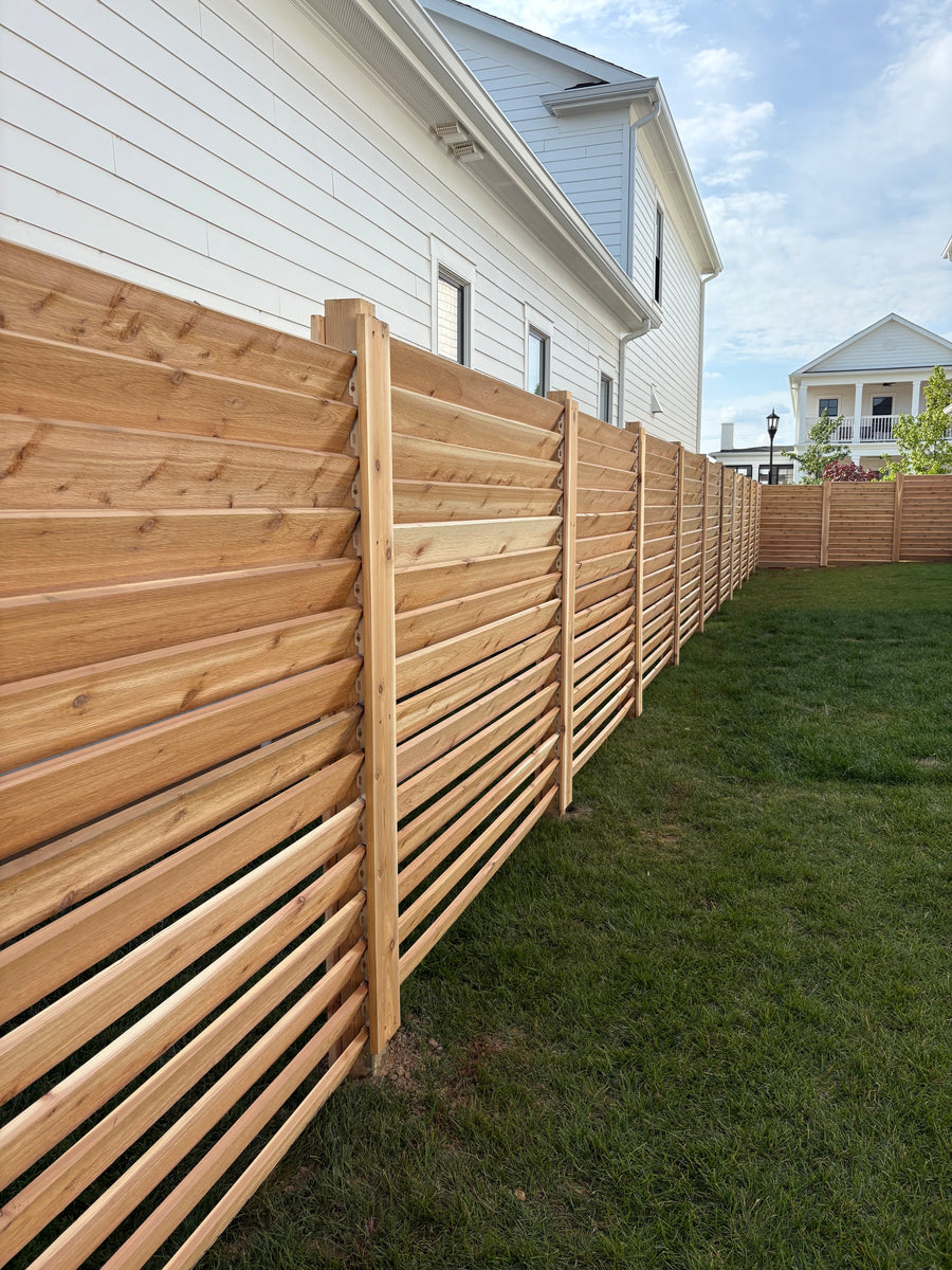 Side of Residential Slatted Fence