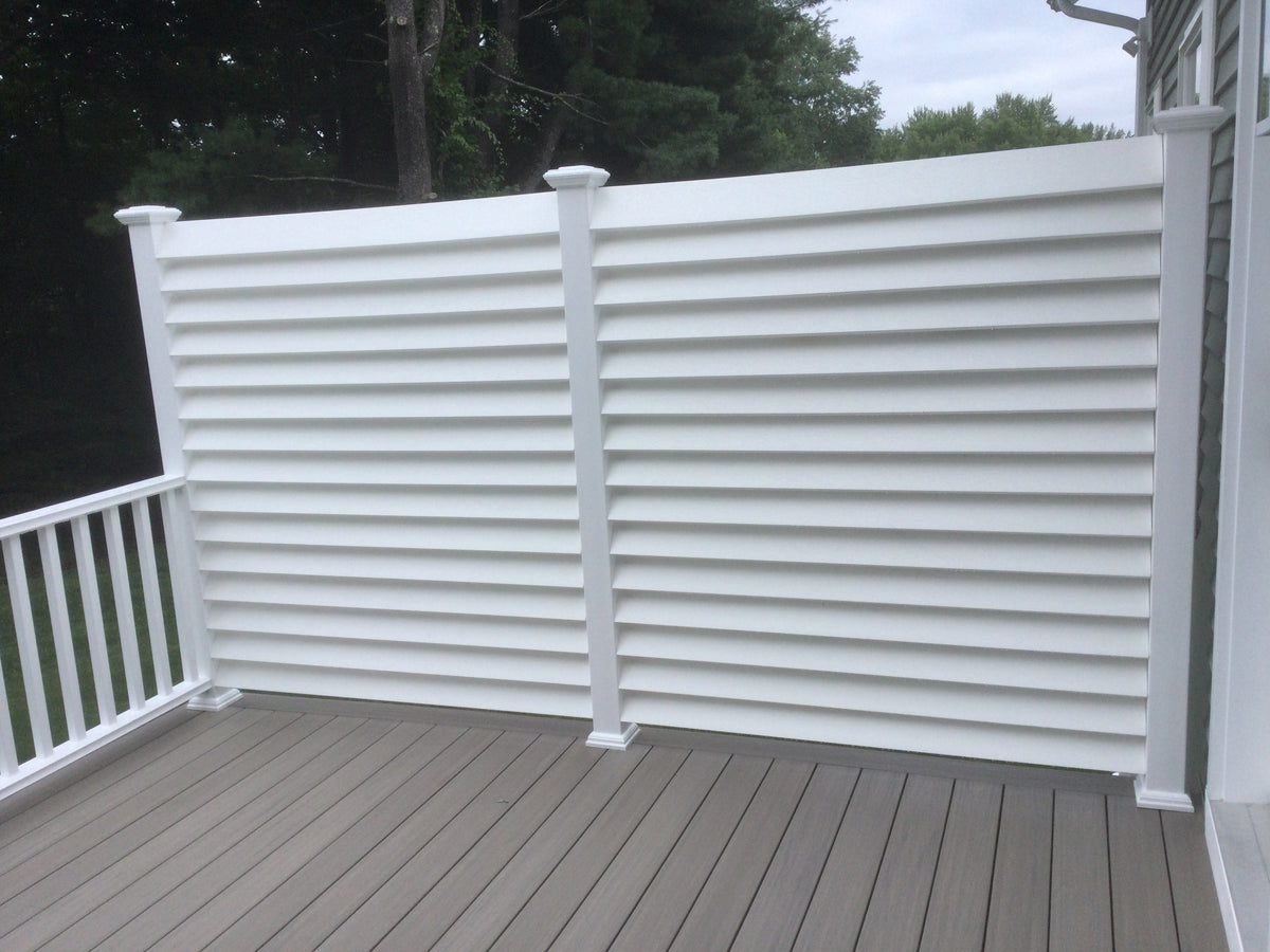 Vinyl Privacy Screen on Patio