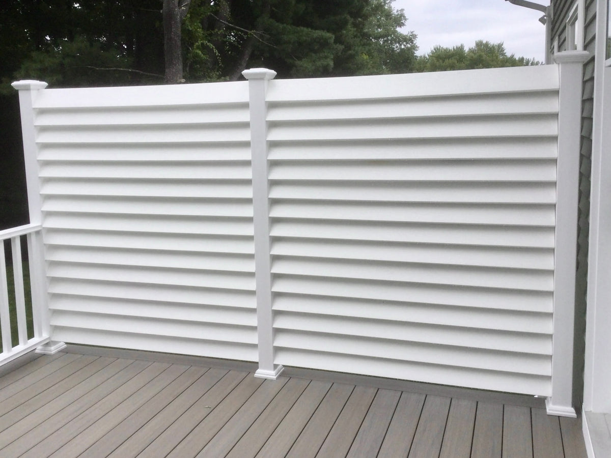 Vinyl Privacy Screen on Patio