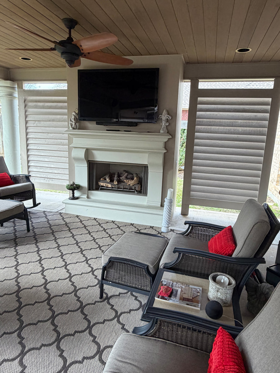 Privacy Screens Around Patio Gathering Area