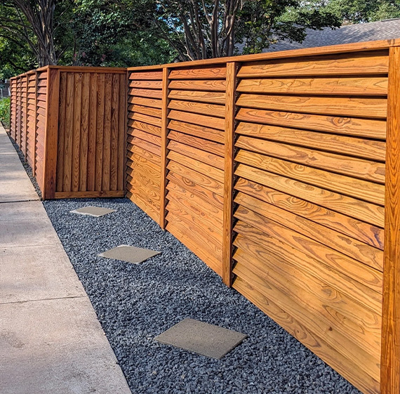 EZ Louver wood fence